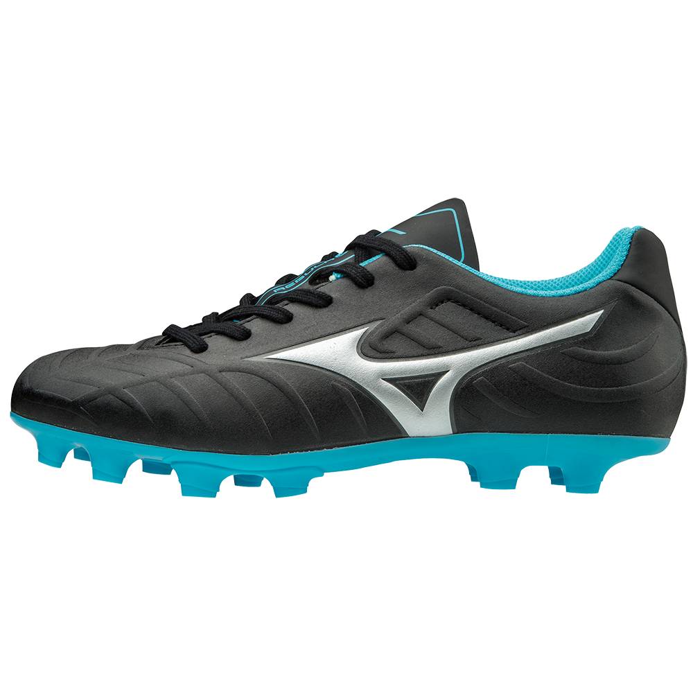 Chuteiras Mizuno Rebula V3 - Mulher - Pretas/Azuis Turquesa - HNCZK9185